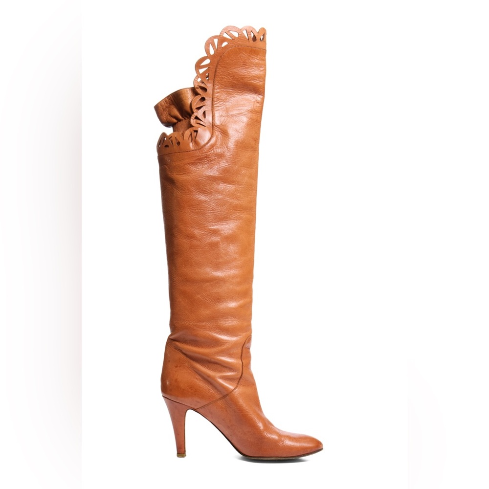 Chloe Tan Over the Knee Boots - Picture 6 of 12